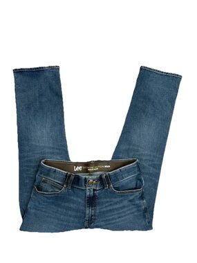 Lee Extreme Motion MVP Jeans Mens 34x30 Regular Straight Leg Medium Wash Blue